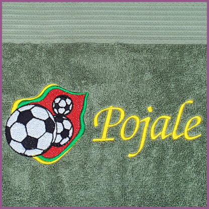 Pojale jalgpallidega puuvillane saunalina