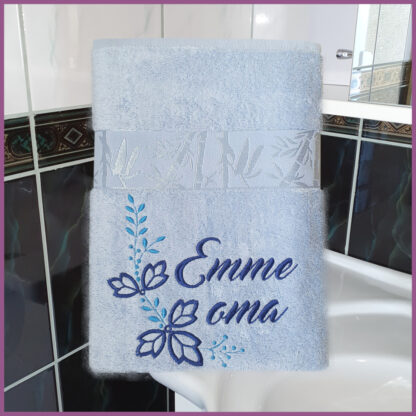 Tikitud ornamendiga bambusviskoosist saunalina emmele