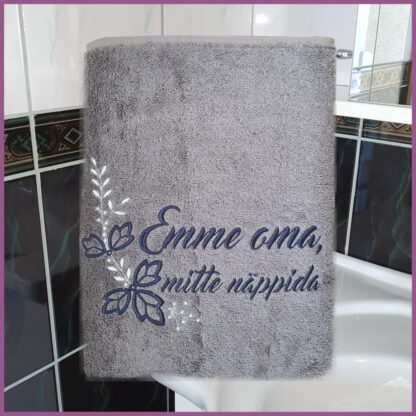 Tikitud ornamendiga bambusviskoosist saunalina emmele